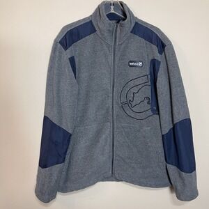 Ecko Unltd Jacket Men's M Y2K 90s Full Zip Pockets Embroidery Logo Gray Blue